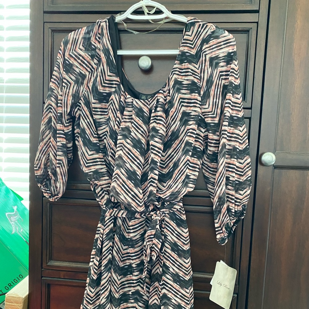 NWT lily Rose tie waist dress XL